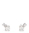 Melissa Kaye White Gold And Diamond Stella Double Stud Earrings In White