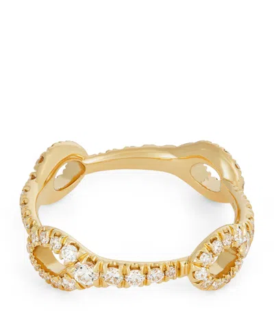 Melissa Kaye Yellow Gold And Diamond Lola Ring
