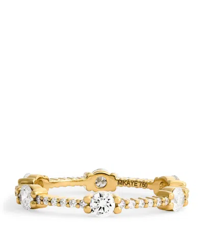 Melissa Kaye Yellow Gold And Diamond Sadie Alternating Eternity Band