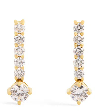 Melissa Kaye Yellow Gold And Diamond Stella Earrings
