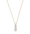 Melissa Kaye Yellow Gold And Diamond Sydney Pendant Necklace In Gold