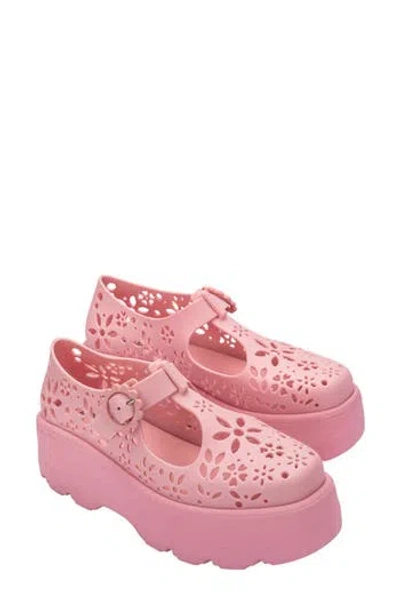 Melissa Kick Off Lace Platform Sandal In Pink