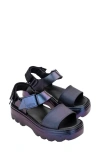 Melissa Kick Off Platform Sandal In Blue Chameleon