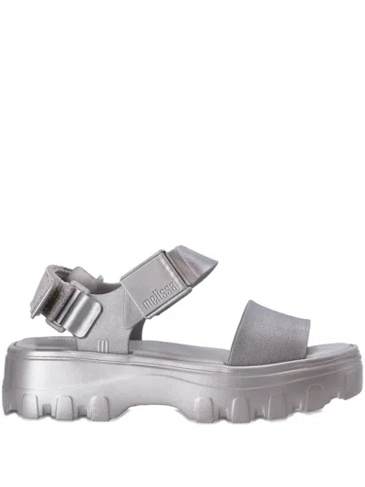 Melissa Sandalen Im Metallic-look In Silver