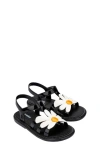 Melissa Kids' Mini Hip Bloomy Sandal In Black/white