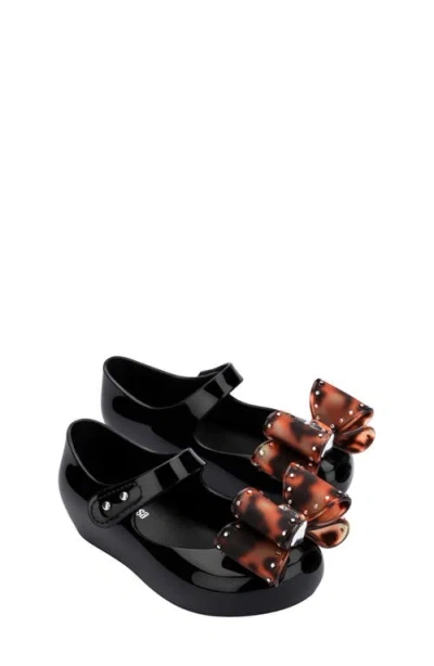 Melissa Kids' Ultragirl Classic Mary Jane Flat In Black Turtle