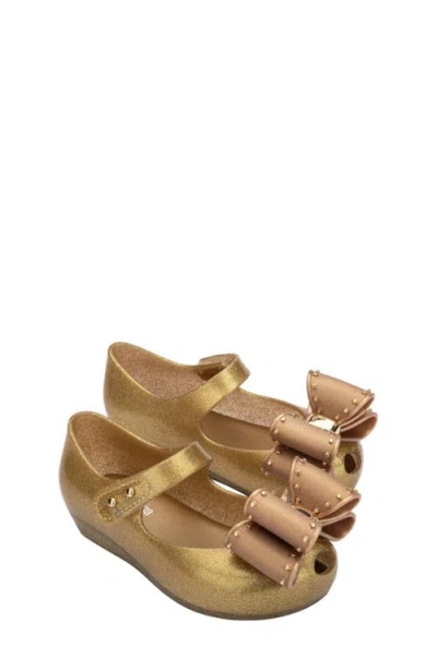 Melissa Kids' Ultragirl Classic Mary Jane Flat In Pearly Beige