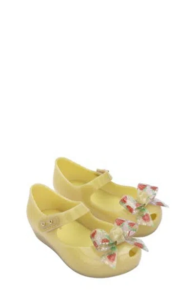 Melissa Kids' Ultragirl Sweet V Mary Jane Flat In Yellow