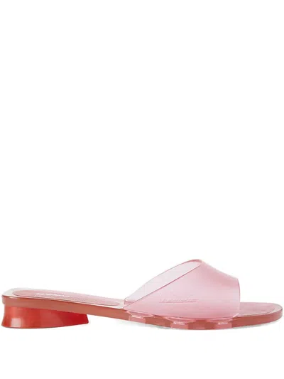 Melissa Kim Logo Low-heel Sandals In Pink