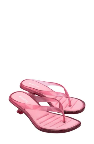 Melissa Kitten Heel Flip Flop In Pink