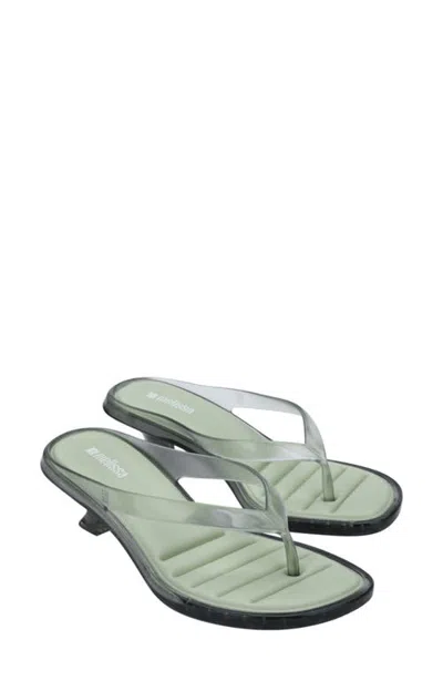 Melissa Kitten Heel Flip Flop In Black