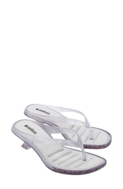 Melissa Kitten Heel Flip Flop In White