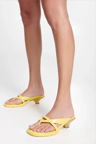Melissa Layla Thong Jelly Kitten Heel In Yellow, Women's At Urban Outfitters
