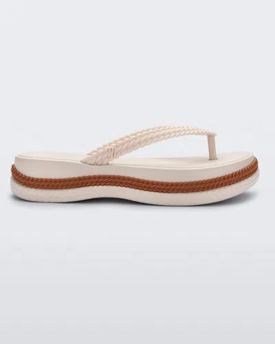 Melissa Leblon Flip Flop In Beige/brown