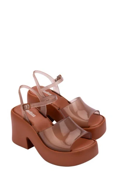Melissa Lina Ankle Strap Platform Sandal In Brown