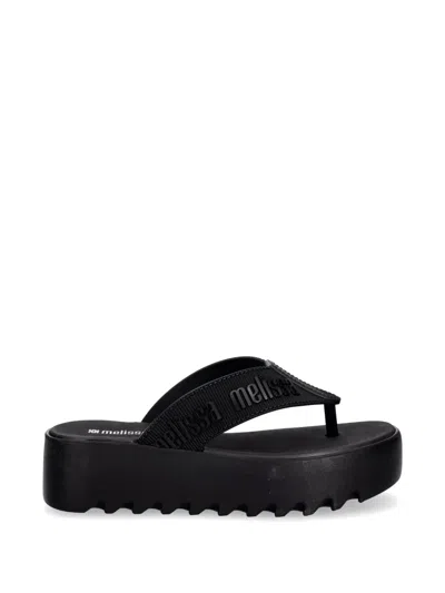 Melissa Logo-embossed Platform Sandals In Black