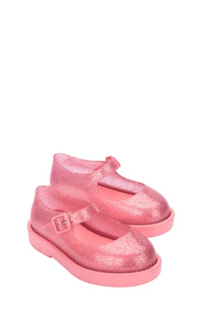 Melissa Kids' Girl's Lola Glitter Mary Jane Shoes, Baby In Pink Glitt