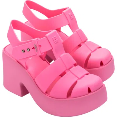 Melissa Lulu Platform Fisherman Sandal In Pink