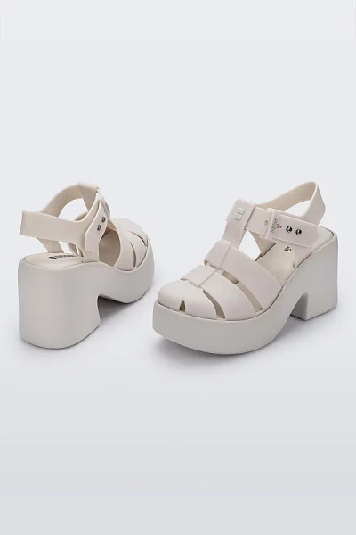 Melissa Lulu Platform Jelly Sandal In Matt Beige, Women's At Urban Outfitters In White