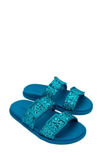 Melissa Lust Slide Sandal In Blue