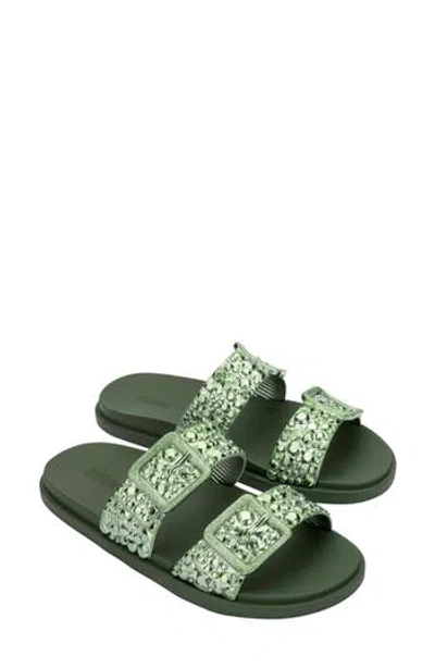 Melissa Lust Slide Sandal In Green