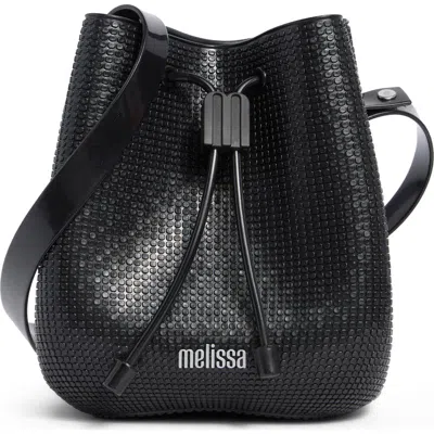 Melissa Lux Crossbody Bag In Metallic Black