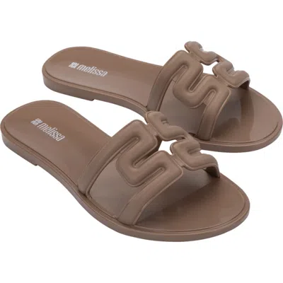 Melissa M Slide Sandal In Light Brown