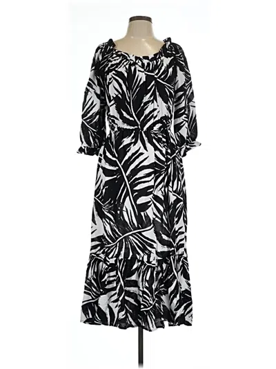 Pre-owned Melissa Masse Casual Dress In Black