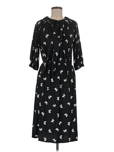 Pre-owned Melissa Masse Casual Dress In Black
