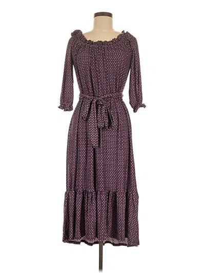 Pre-owned Melissa Masse Casual Dress In Burgundy
