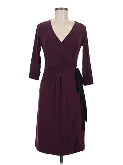 Pre-owned Melissa Masse Casual Dress In Burgundy
