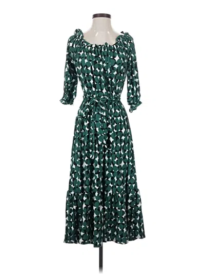 Pre-owned Melissa Masse Casual Dress In Green