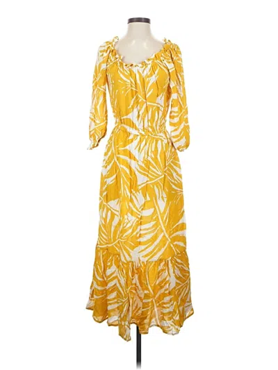 Pre-owned Melissa Masse Casual Dress In Yellow