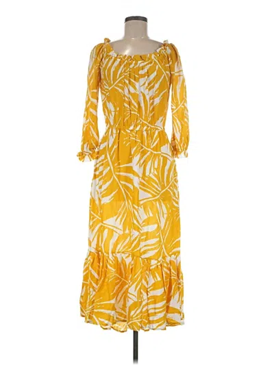 Pre-owned Melissa Masse Casual Dress In Yellow