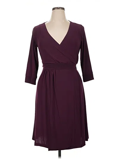 Pre-owned Melissa Masse Cocktail Dress In Burgundy