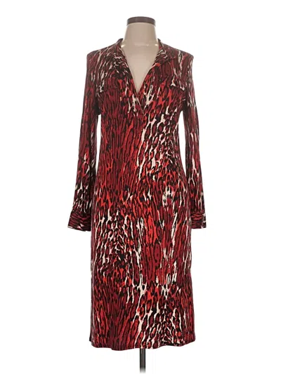 Pre-owned Melissa Masse Cocktail Dress In Burgundy