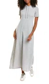 Melissa Masse Hooded Maxi Dress In Heather Grey In White