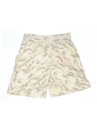 Pre-owned Melissa Masse Khaki Shorts In White