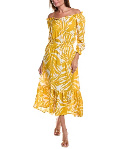 Melissa Masse Midi Dress In Yellow