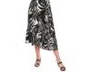 Melissa Masse Ruffled Printed Textured Dress In Black Floral Print In Black