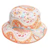 Melissa Masse Women's Print Bucket Hat In Orange Paisley In Multi