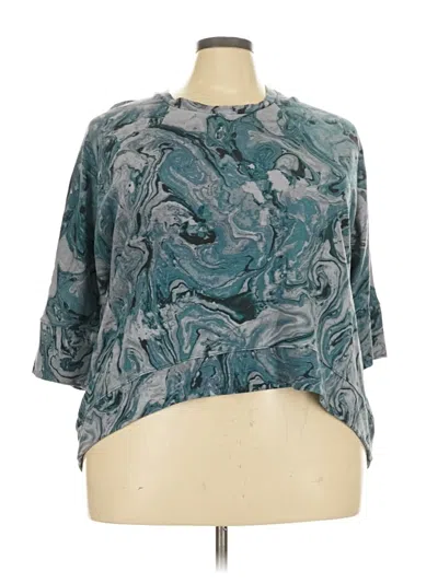 Pre-owned Melissa Mccarthy Seven7 3/4 Sleeve Blouse In Blue
