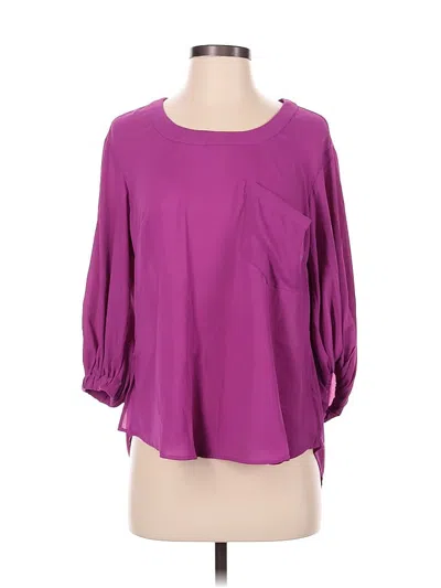 Pre-owned Melissa Mccarthy Seven7 3/4 Sleeve Blouse In Purple