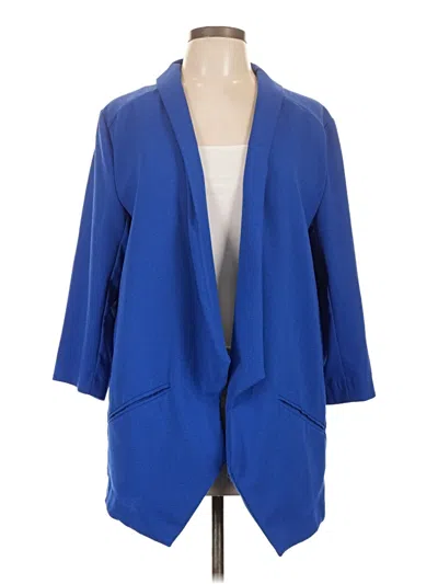 Pre-owned Melissa Mccarthy Seven7 Blazer Jacket In Blue