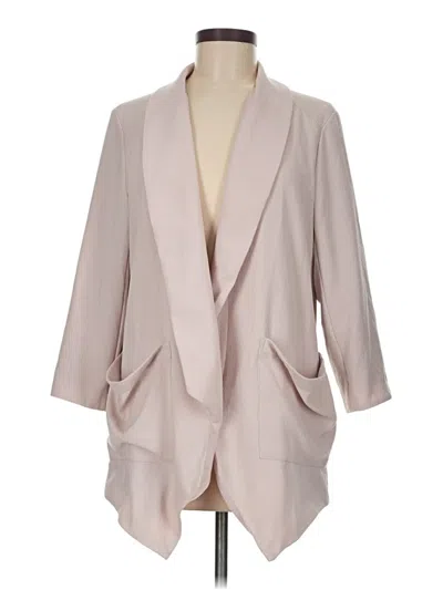 Pre-owned Melissa Mccarthy Seven7 Blazer Jacket In White