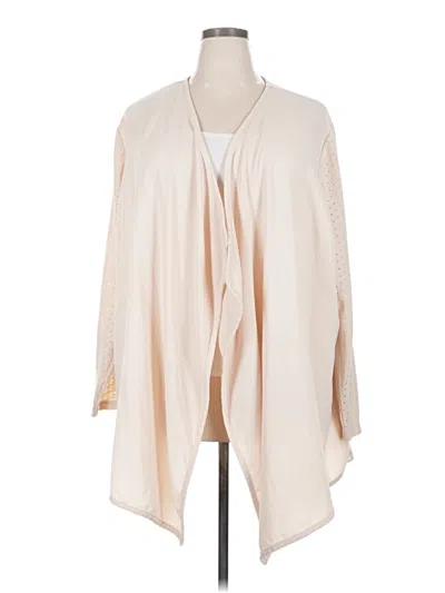 Pre-owned Melissa Mccarthy Seven7 Cardigan Sweater In Tan