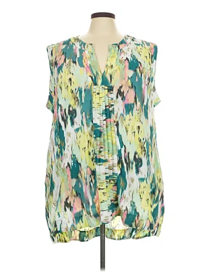 Pre-owned Melissa Mccarthy Seven7 Sleeveless Blouse In Green