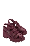 Melissa Megan Jelly Platform Fisherman Sandal In Red, Women's At Urban Outfitters In Red