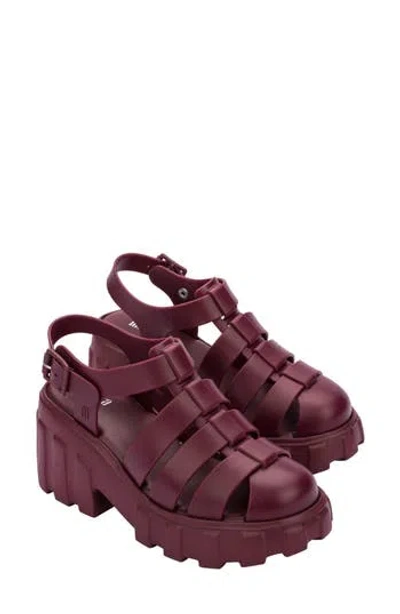 Melissa Megan Platform Fisherman Sandal In Red