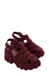 Melissa Megan Velvet Platform Fisherman Sandal